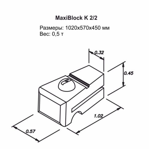 Односторонний блок MaxiBlock K2/2 — 2