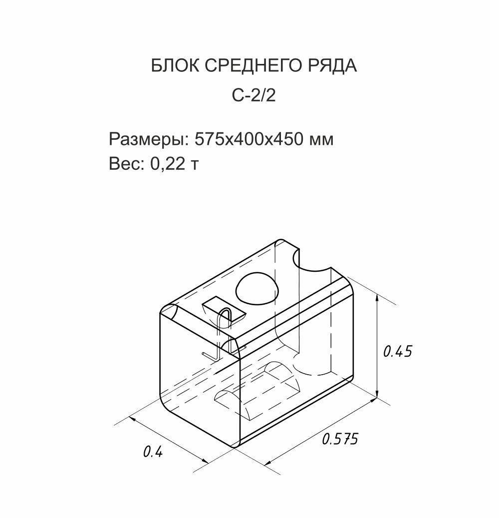 Блок двусторонний FreeBlock C-2/2 — 2