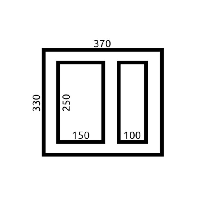 Блок вентиляційних каналів, 370x330x200 мм - 02