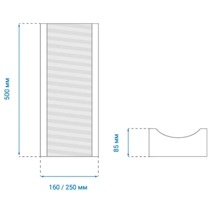 Лоток водостічний, 250 мм - 01